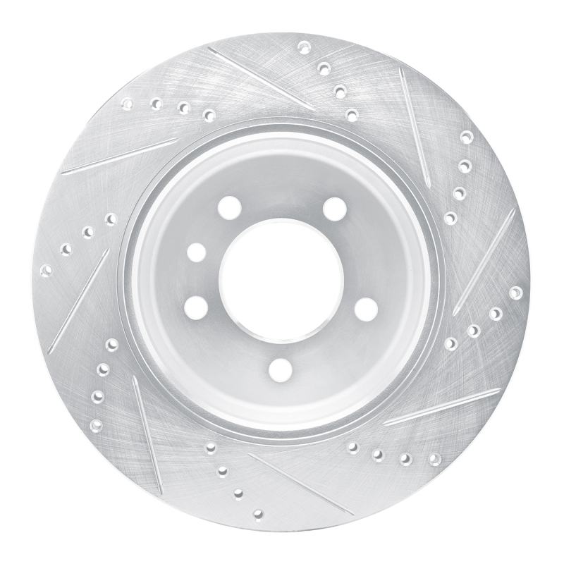 Picture of R1 20-25 Land Rover Defender 90 Rear Left Drilled & Slotted Silver Brake Rotor