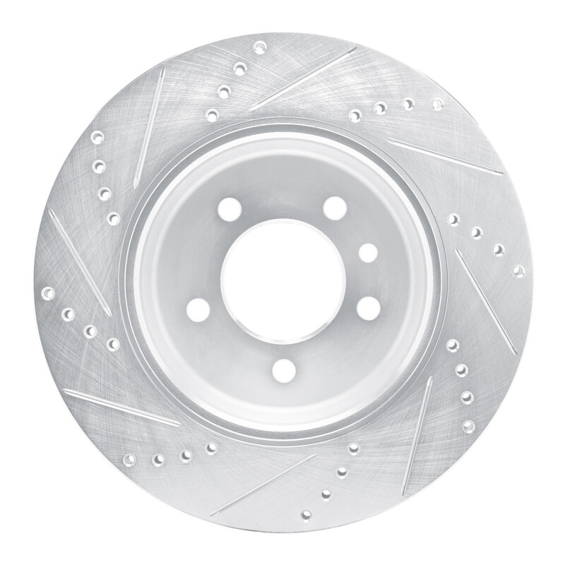 Picture of R1 20-25 Land Rover Defender 90 Rear Right Drilled & Slotted Silver Brake Rotor