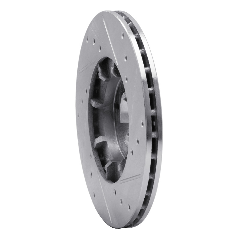Picture of R1 85-94 Subaru RX Front Left Drilled & Slotted Silver Brake Rotor
