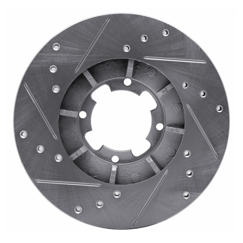 Picture of R1 85-94 Subaru GL-10 Front Right Drilled & Slotted Silver Brake Rotor