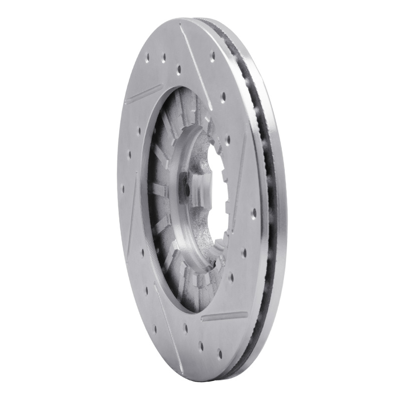 Picture of R1 89-94 Subaru Justy Front Left Drilled & Slotted Silver Brake Rotor