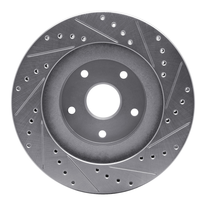 Picture of R1 92-97 Subaru SVX Front Left Drilled & Slotted Silver Brake Rotor