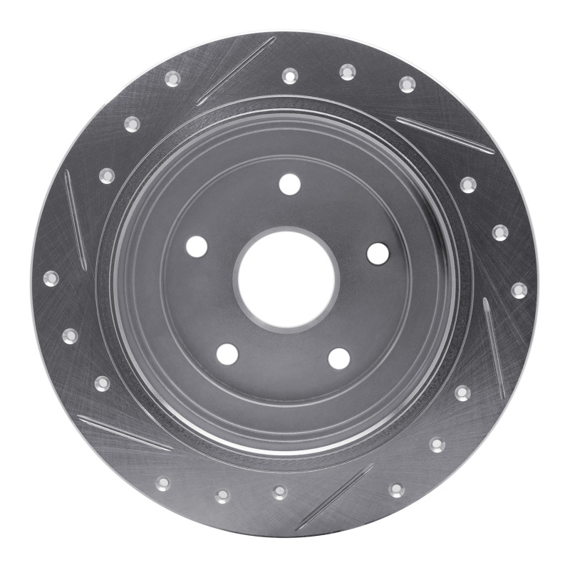 Picture of R1 92-97 Subaru SVX Rear Right Drilled & Slotted Silver Brake Rotor