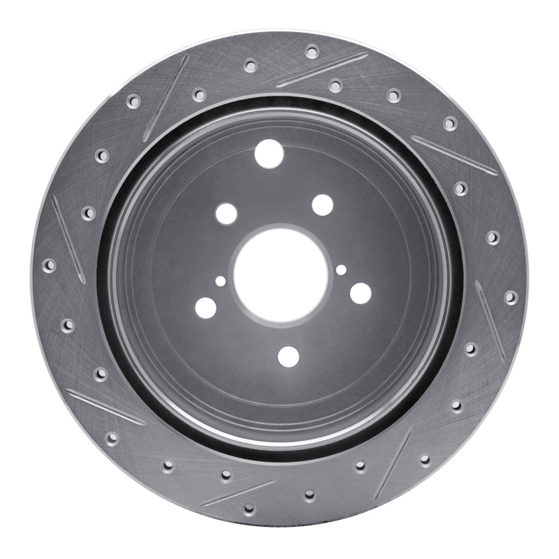 Picture of R1 10-25 Scion FR-S Rear Right Drilled & Slotted Silver Brake Rotor