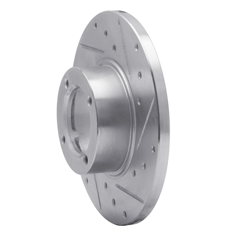 Picture of R1 80-83 Subaru GL Front Right Drilled & Slotted Silver Brake Rotor