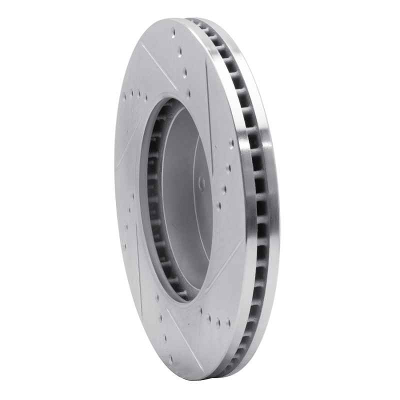 Picture of R1 15-19 Subaru Legacy Front Left Drilled & Slotted Silver Brake Rotor
