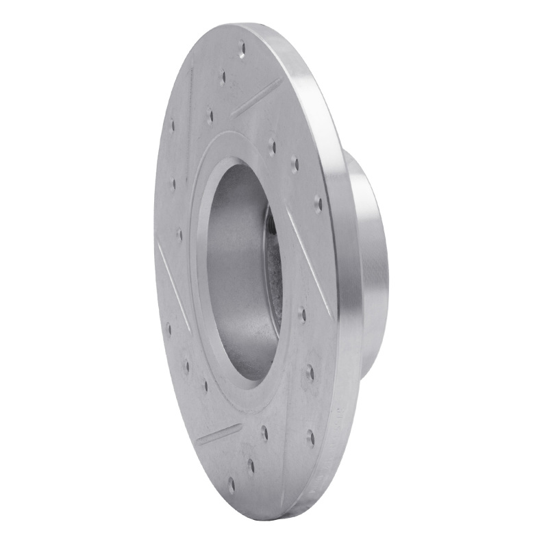 Picture of R1 80-83 Subaru GL Front Right Drilled & Slotted Silver Brake Rotor
