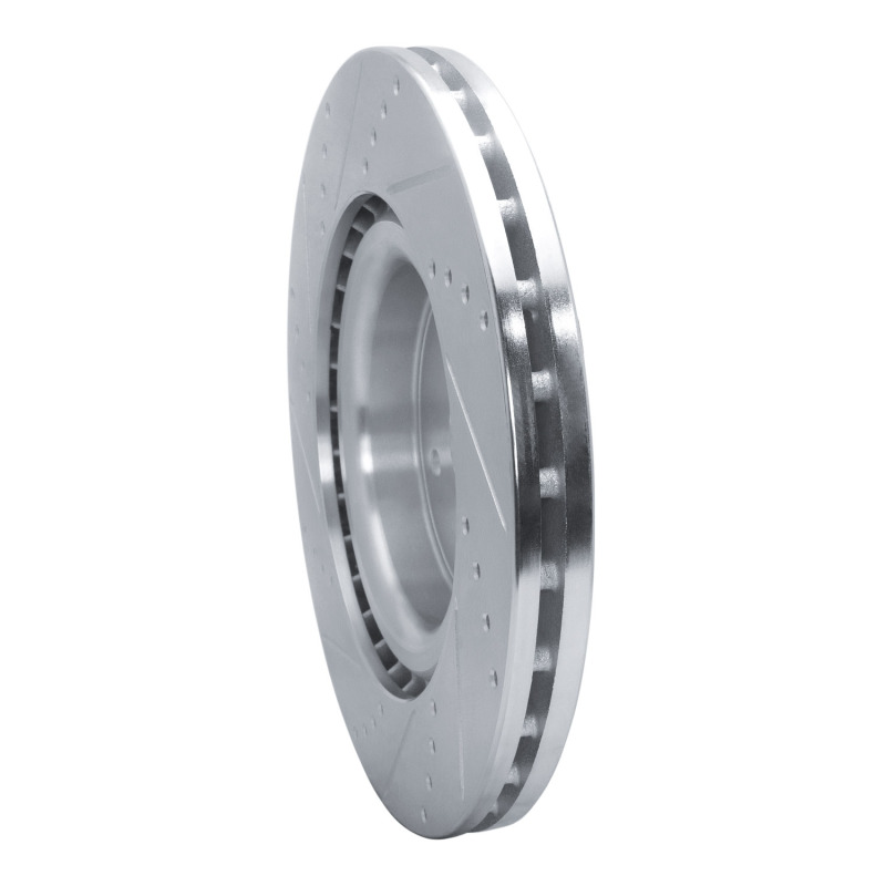 Picture of R1 18-25 Subaru WRX Front Right Drilled & Slotted Silver Brake Rotor