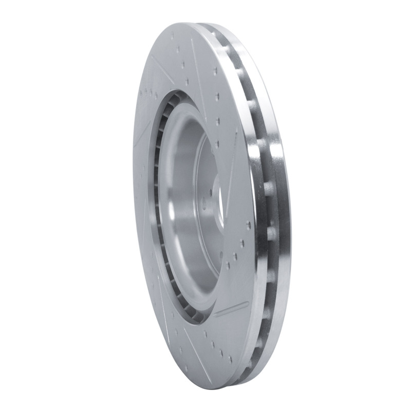 Picture of R1 18-25 Subaru WRX STI Front Left Drilled & Slotted Silver Brake Rotor