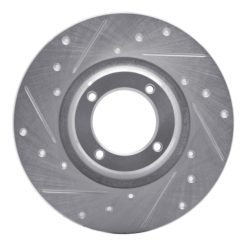 Picture of R1 75-80 Triumph TR7 Front Left Drilled & Slotted Silver Brake Rotor