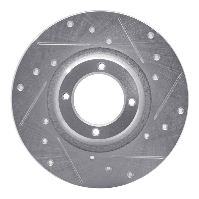 Picture of R1 75-80 Triumph TR7 Front Right Drilled & Slotted Silver Brake Rotor