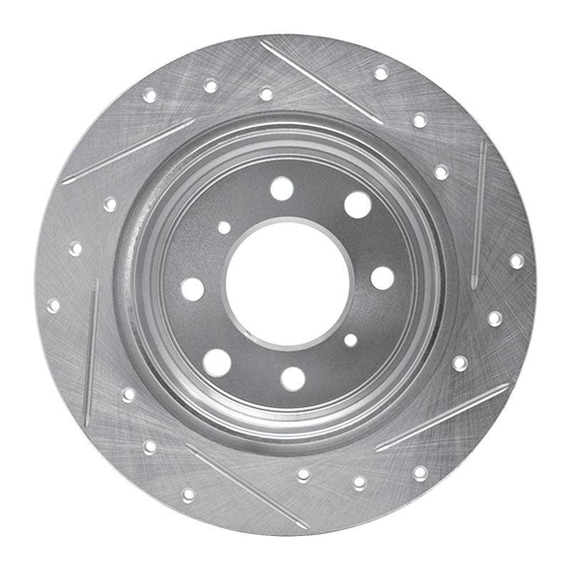 Picture of R1 64-94 Alfa Romeo Giulia Sprint Rear Left Drilled & Slotted Silver Brake Rotor