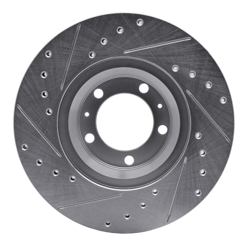 Picture of R1 81-89 Alfa Romeo GTV-6 Front Right Drilled & Slotted Silver Brake Rotor