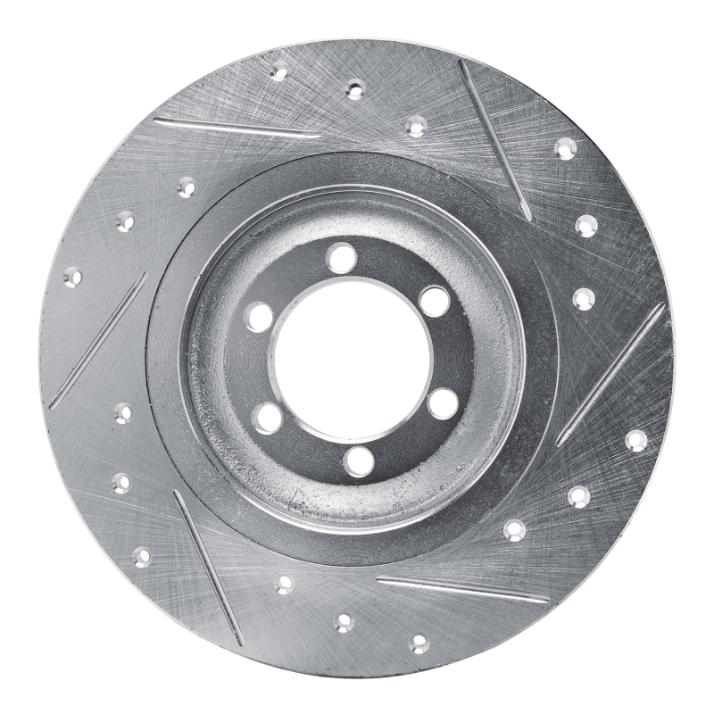 Picture of R1 81-89 Alfa Romeo GTV-6 Rear Left Drilled & Slotted Silver Brake Rotor