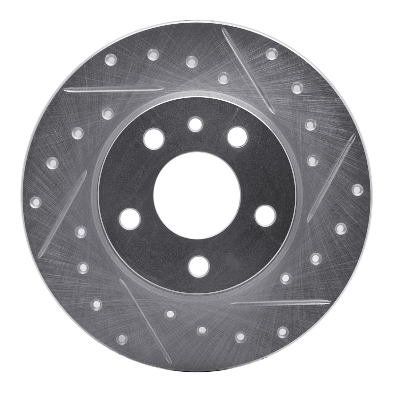 Picture of R1 91-95 Alfa Romeo 164 Rear Right Drilled & Slotted Silver Brake Rotor