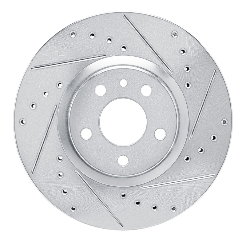 Picture of R1 94-95 Alfa Romeo 164 Front Right Drilled & Slotted Silver Brake Rotor