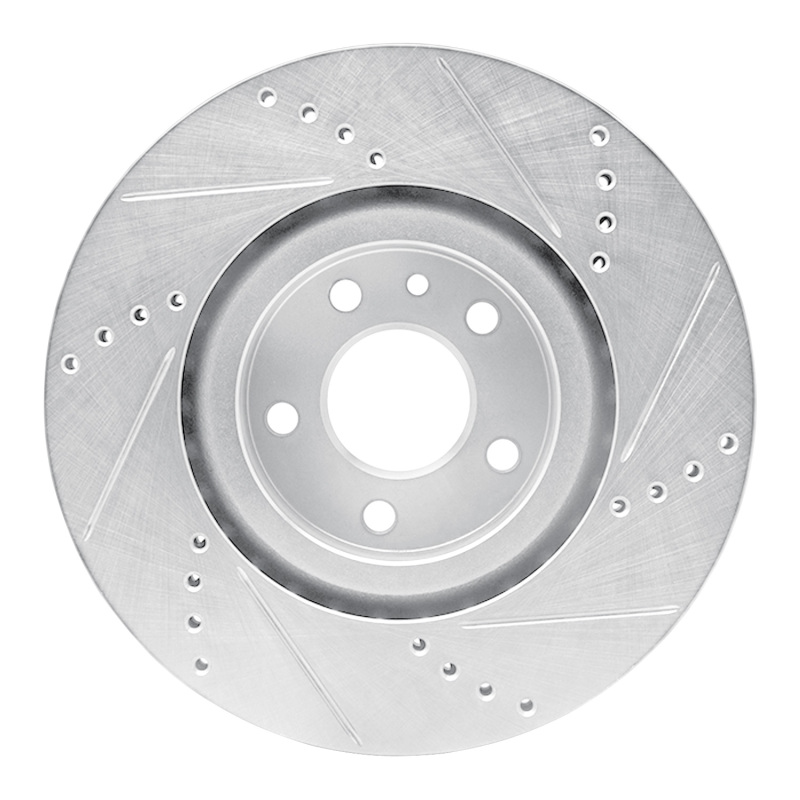 Picture of R1 91-20 Alfa Romeo 164 Front Left Drilled & Slotted Silver Brake Rotor