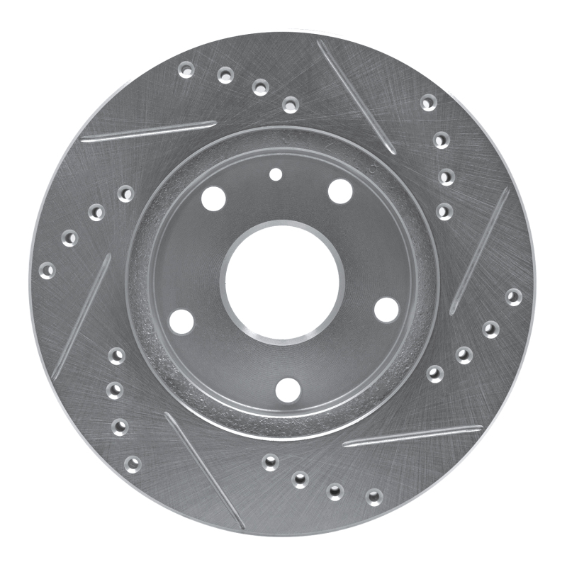 Picture of R1 99-02 Daewoo Leganza Front Left Drilled & Slotted Silver Brake Rotor