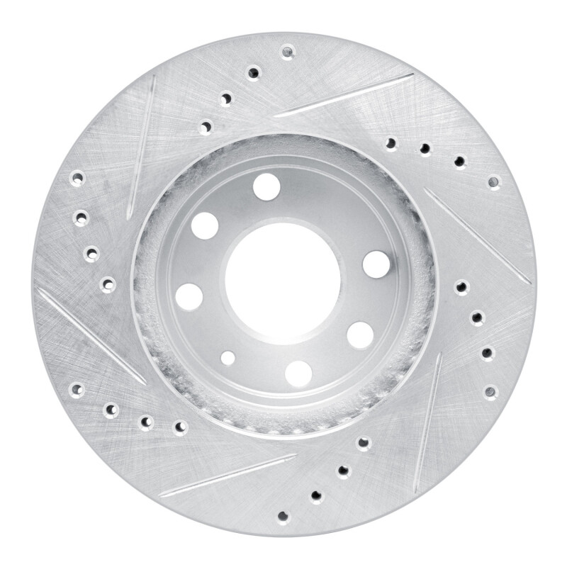 Picture of R1 99-99 Daewoo Nubira Front Right Drilled & Slotted Silver Brake Rotor