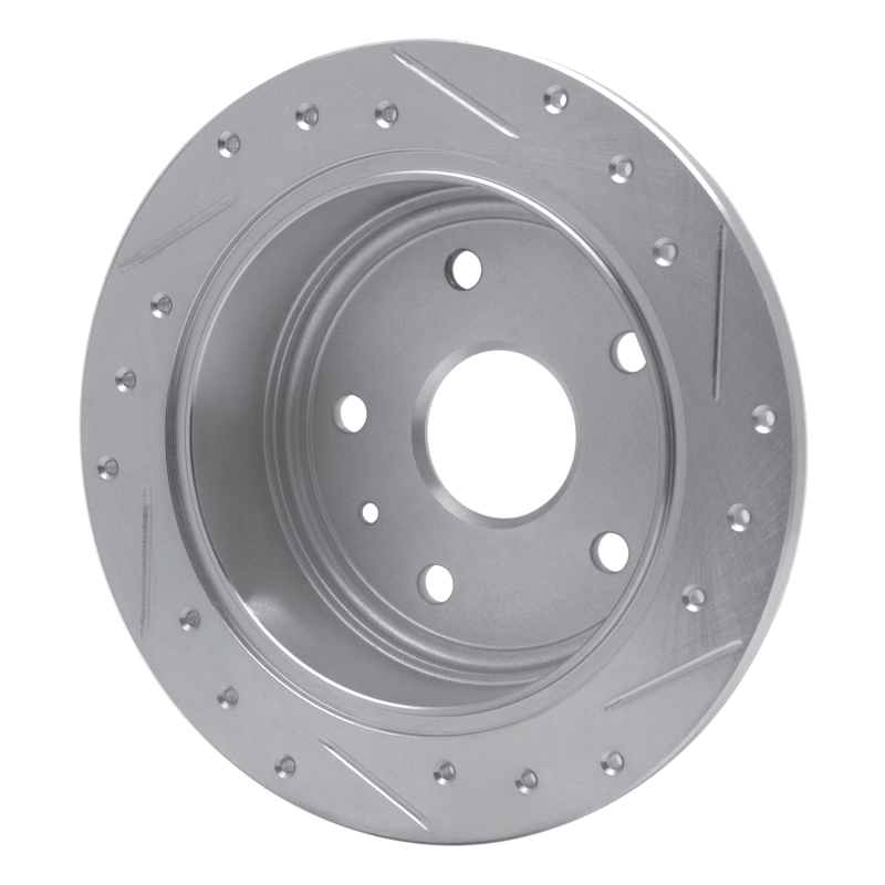 Picture of R1 99-02 Daewoo Leganza Rear Left Drilled & Slotted Silver Brake Rotor