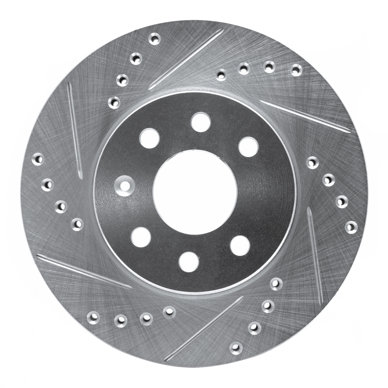 Picture of R1 00-02 Daewoo Nubira Front Left Drilled & Slotted Silver Brake Rotor