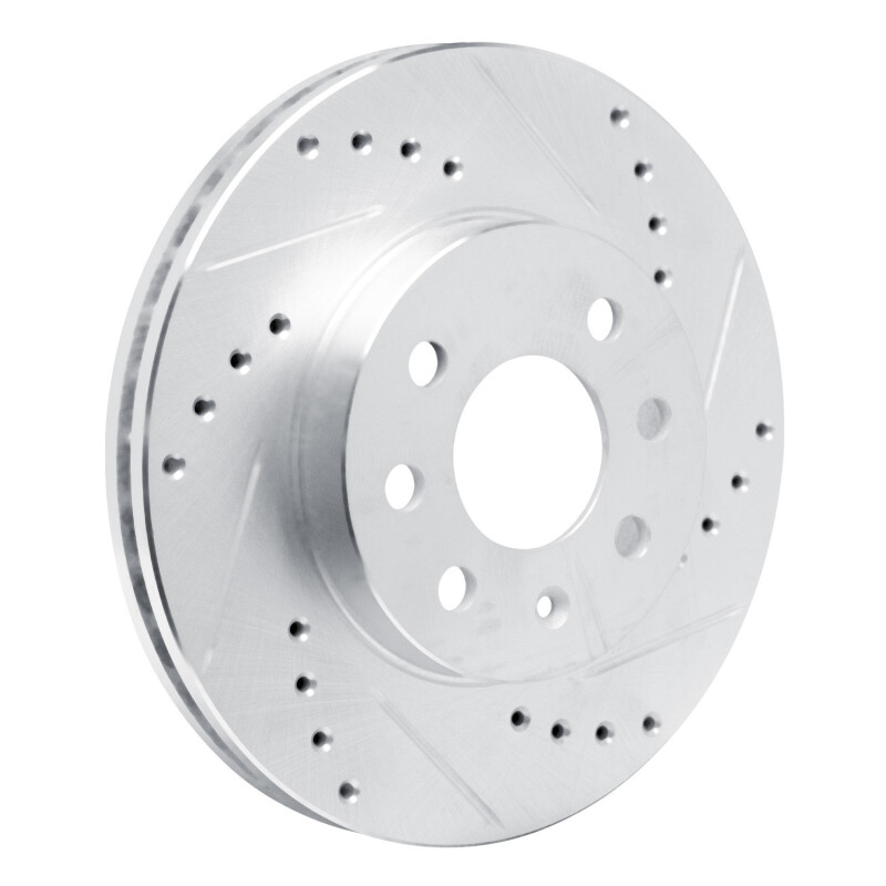 Picture of R1 99-99 Daewoo Nubira Front Right Drilled & Slotted Silver Brake Rotor