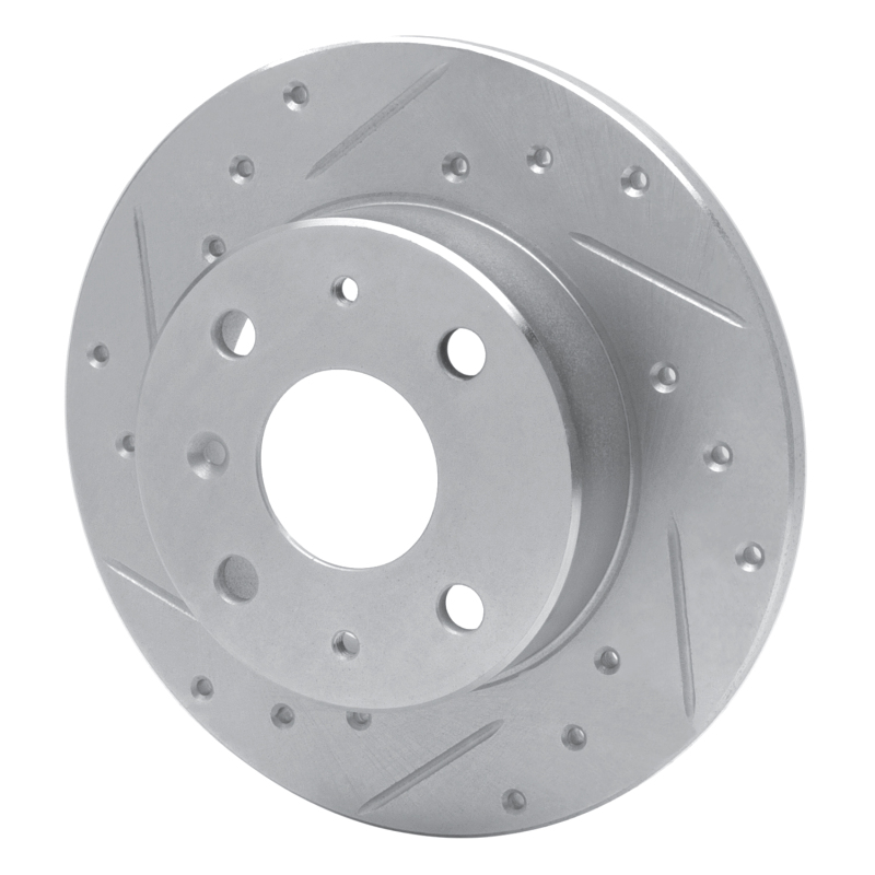 Picture of R1 88-92 Daihatsu CHARADE Front Left Drilled & Slotted Silver Brake Rotor