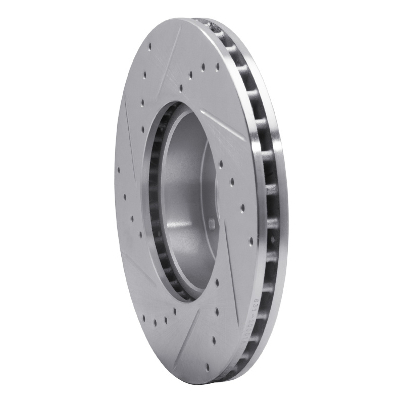 Picture of R1 71-97 Jaguar XJS Front Right Drilled & Slotted Silver Brake Rotor