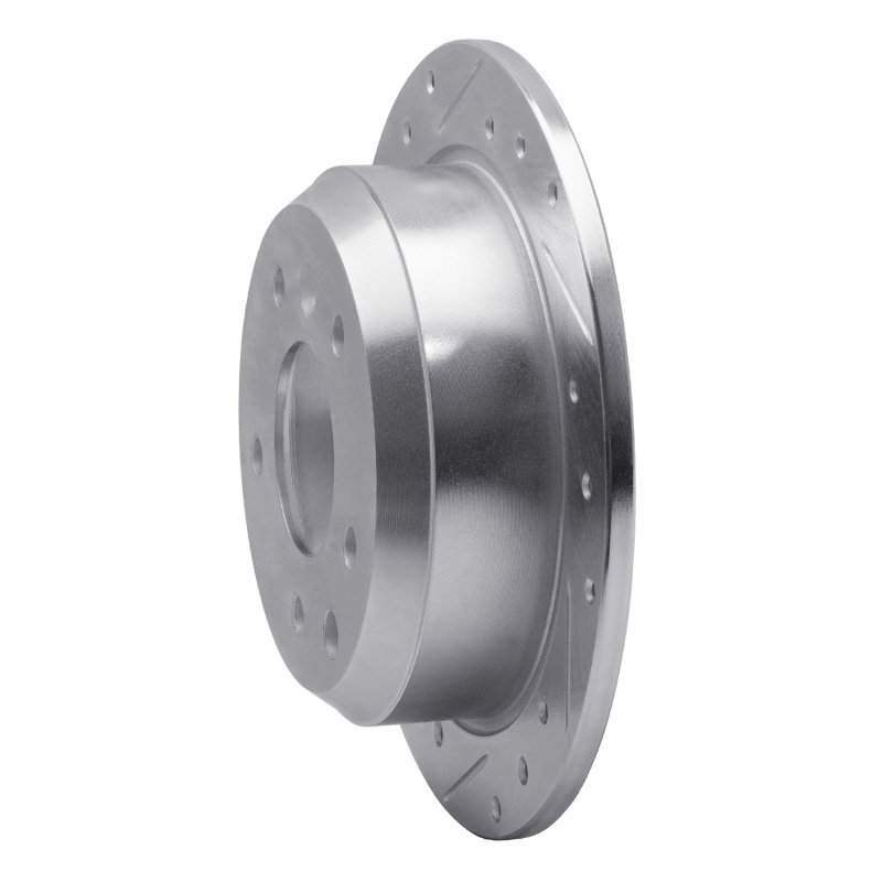 Picture of R1 86-89 Jaguar XJ6 Rear Left Drilled & Slotted Silver Brake Rotor