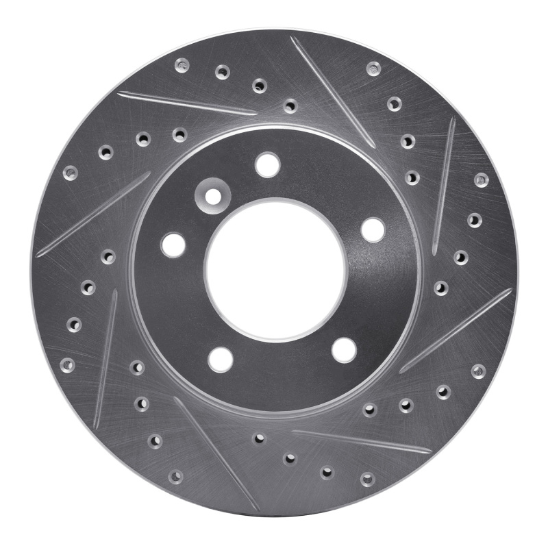 Picture of R1 90-97 Jaguar XJ12 Front Right Drilled & Slotted Silver Brake Rotor