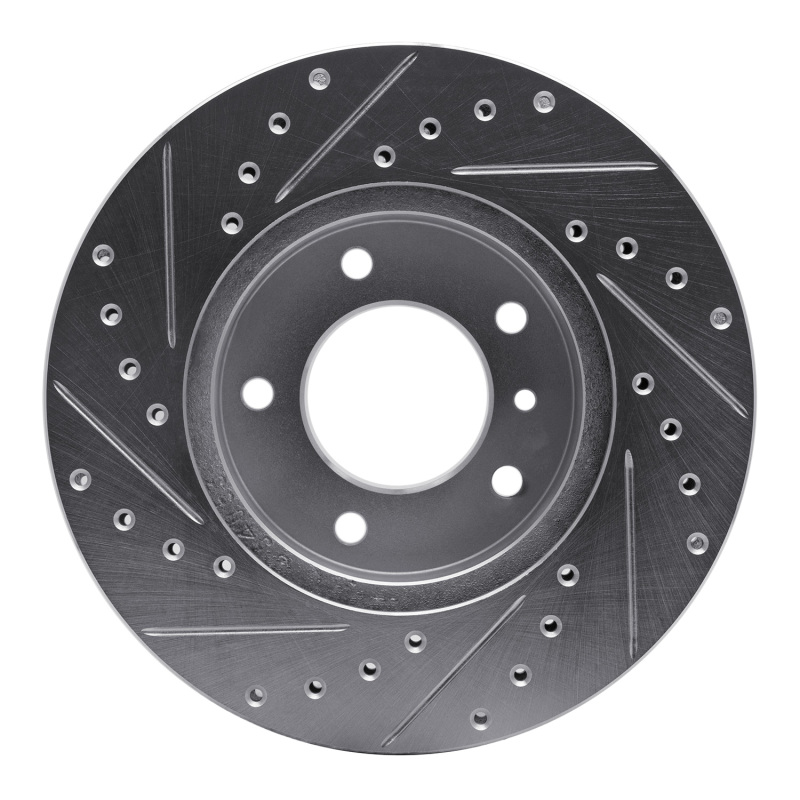 Picture of R1 90-97 Jaguar XJ12 Front Right Drilled & Slotted Silver Brake Rotor