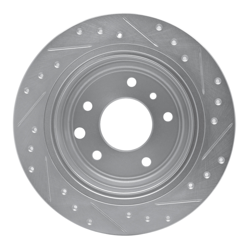 Picture of R1 90-95 Jaguar XJRS Rear Left Drilled & Slotted Silver Brake Rotor