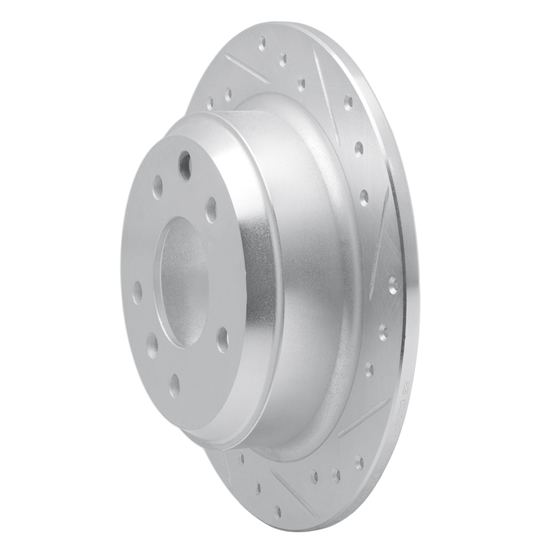Picture of R1 90-95 Jaguar XJ12 Rear Right Drilled & Slotted Silver Brake Rotor