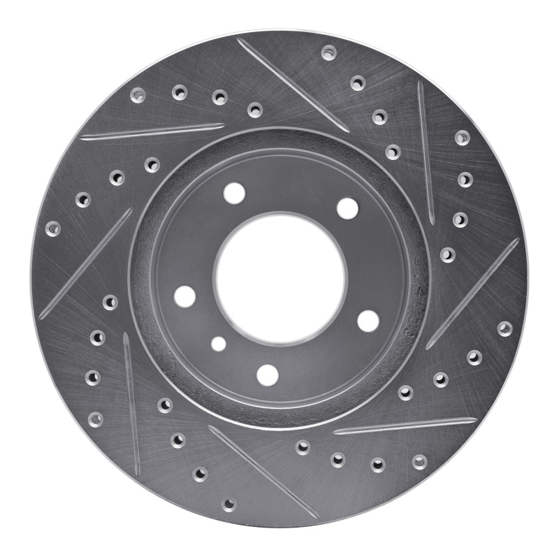 Picture of R1 90-97 Jaguar XJ6 Front Left Drilled & Slotted Silver Brake Rotor