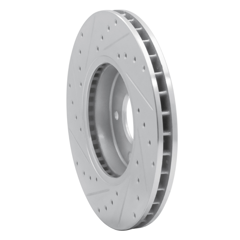 Picture of R1 97-03 Jaguar XK8 Front Right Drilled & Slotted Silver Brake Rotor