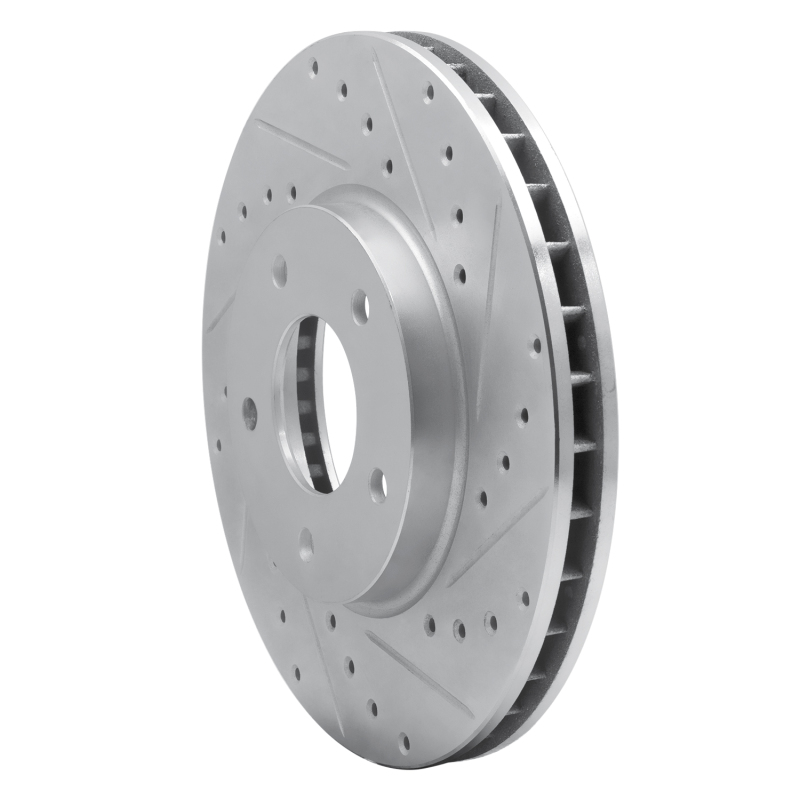 Picture of R1 97-03 Jaguar XK8 Front Right Drilled & Slotted Silver Brake Rotor