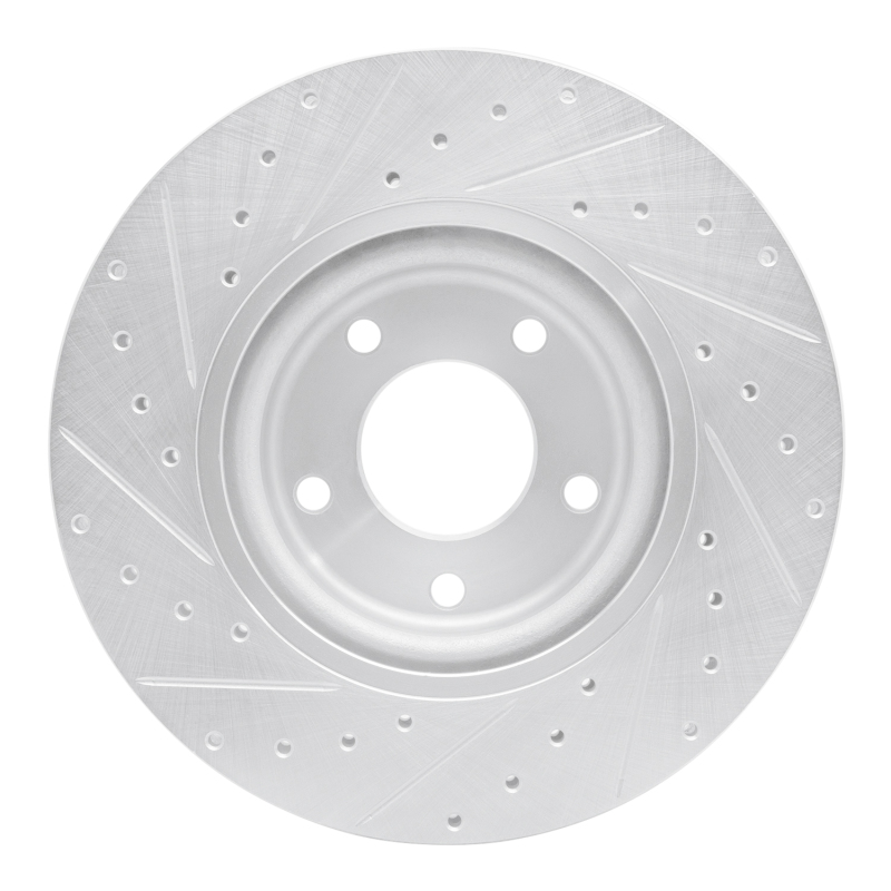 Picture of R1 98-06 Jaguar XJR Front Right Drilled & Slotted Silver Brake Rotor