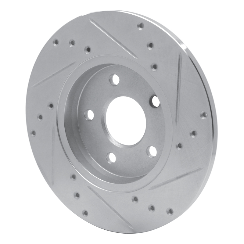 Picture of R1 01-08 Ford Mondeo (Mexico) Rear Left Drilled & Slotted Silver Brake Rotor