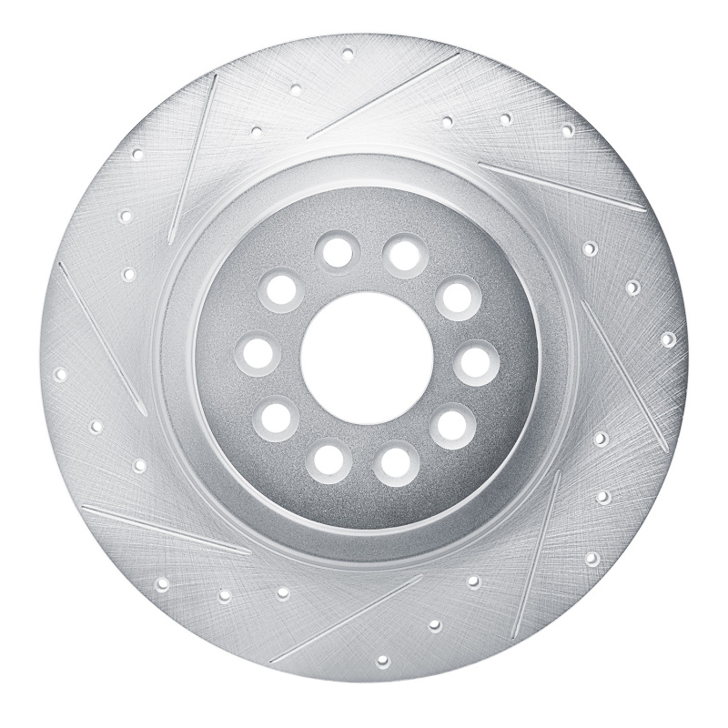 Picture of R1 03-05 Jaguar S-Type Rear Left Drilled & Slotted Silver Brake Rotor