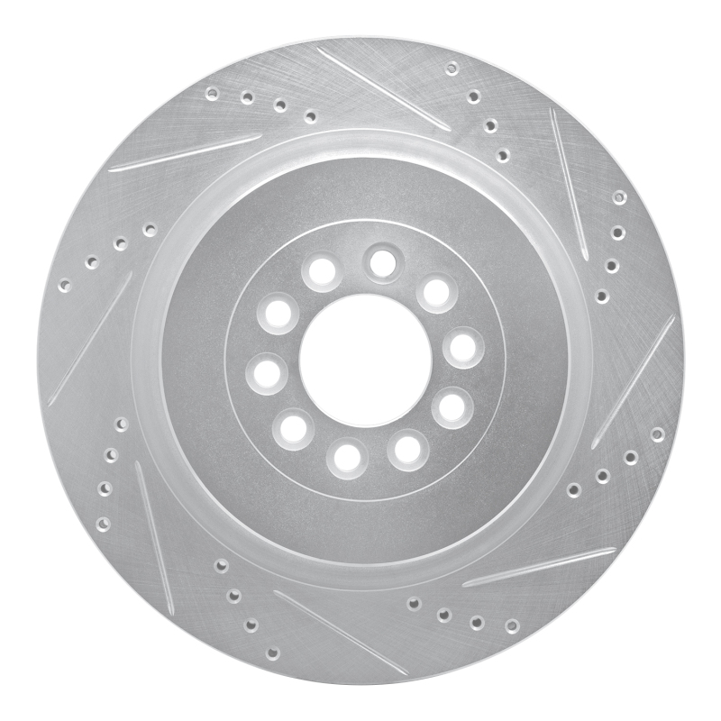 Picture of R1 03-05 Jaguar XJR Front Right Drilled & Slotted Silver Brake Rotor