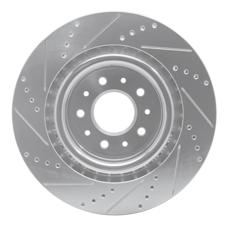 Picture of R1 00-06 Jaguar XJR Front Right Drilled & Slotted Silver Brake Rotor