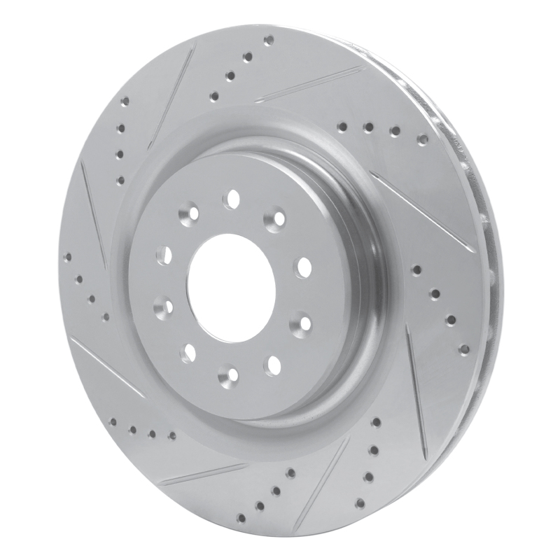 Picture of R1 00-06 Jaguar XJR Front Left Drilled & Slotted Silver Brake Rotor