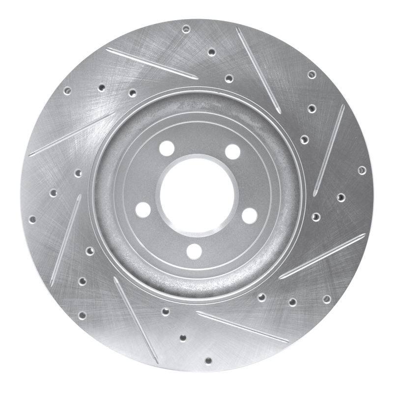Picture of R1 06-10 Jaguar XF Front Left Drilled & Slotted Silver Brake Rotor