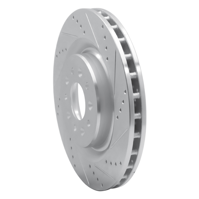 Picture of R1 00-06 Jaguar XJR Front Right Drilled & Slotted Silver Brake Rotor