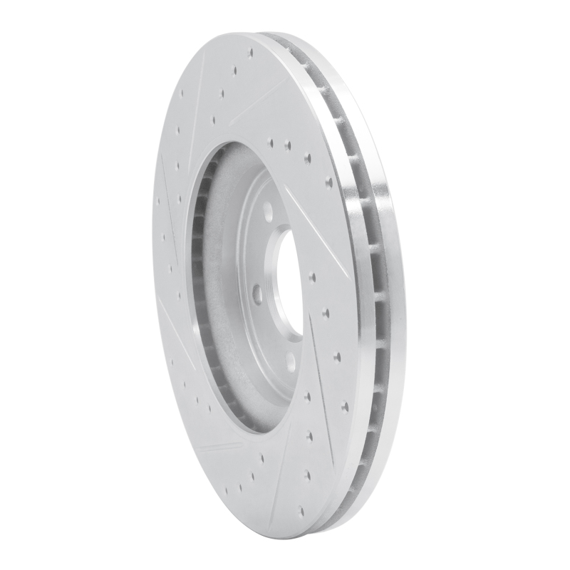 Picture of R1 06-10 Jaguar S-Type Front Right Drilled & Slotted Silver Brake Rotor