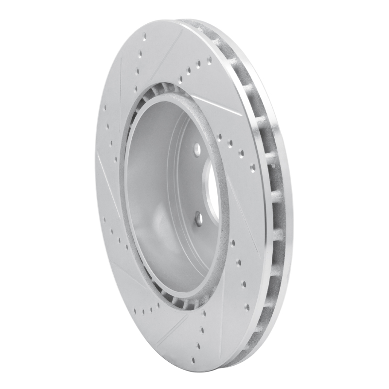 Picture of R1 00-06 Jaguar XJR Rear Right Drilled & Slotted Silver Brake Rotor
