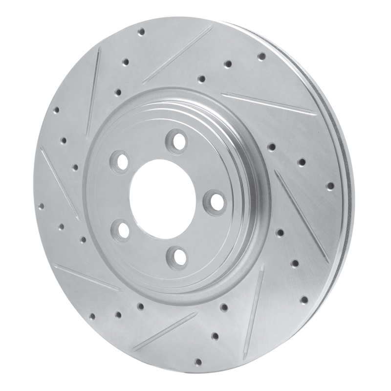 Picture of R1 06-10 Jaguar XF Front Left Drilled & Slotted Silver Brake Rotor