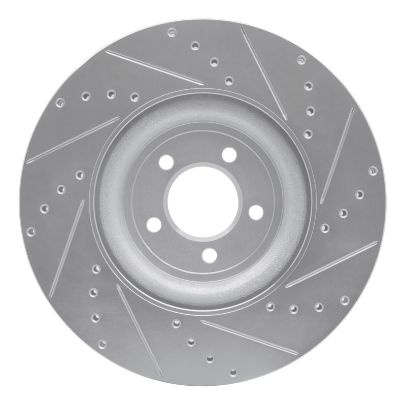 Picture of R1 06-21 Jaguar XKR Front Left Drilled & Slotted Silver Brake Rotor