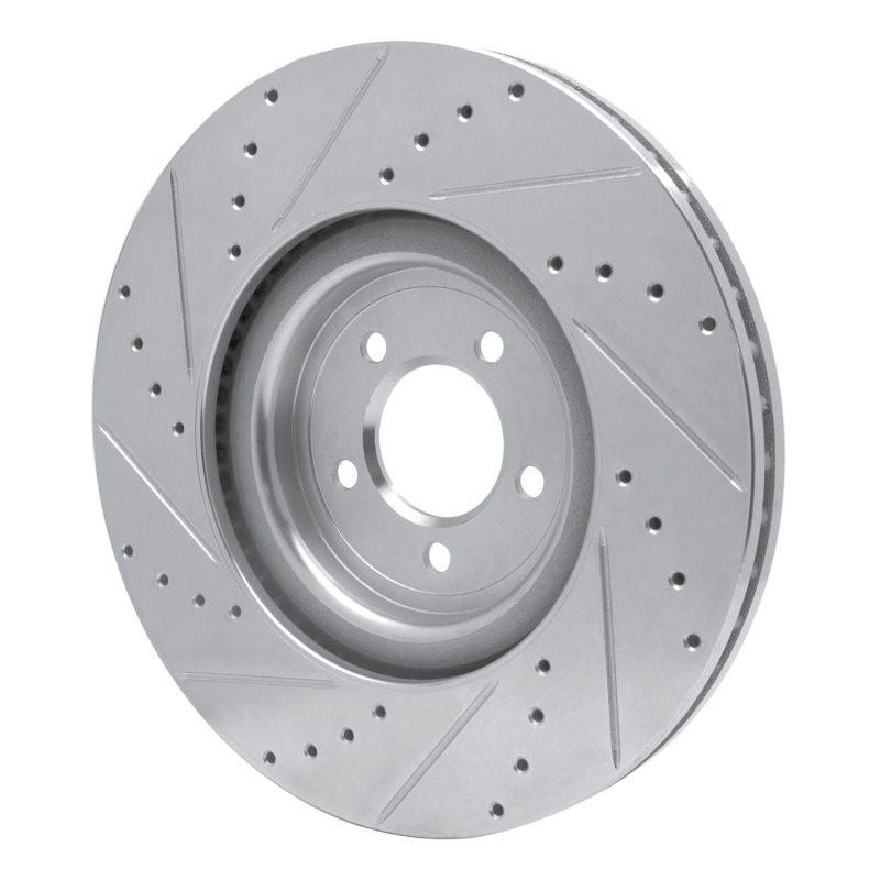 Picture of R1 06-21 Jaguar XKR Front Right Drilled & Slotted Silver Brake Rotor