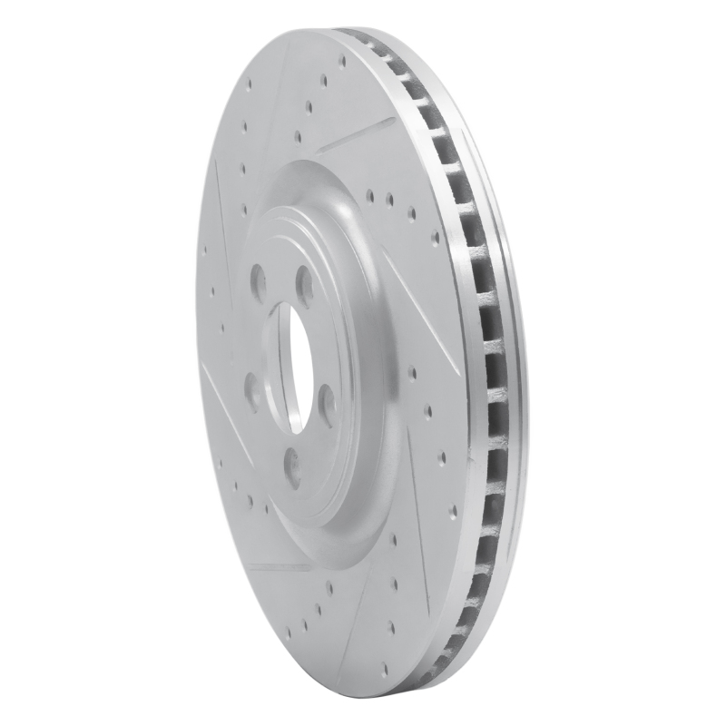 Picture of R1 06-21 Jaguar XKR Front Left Drilled & Slotted Silver Brake Rotor